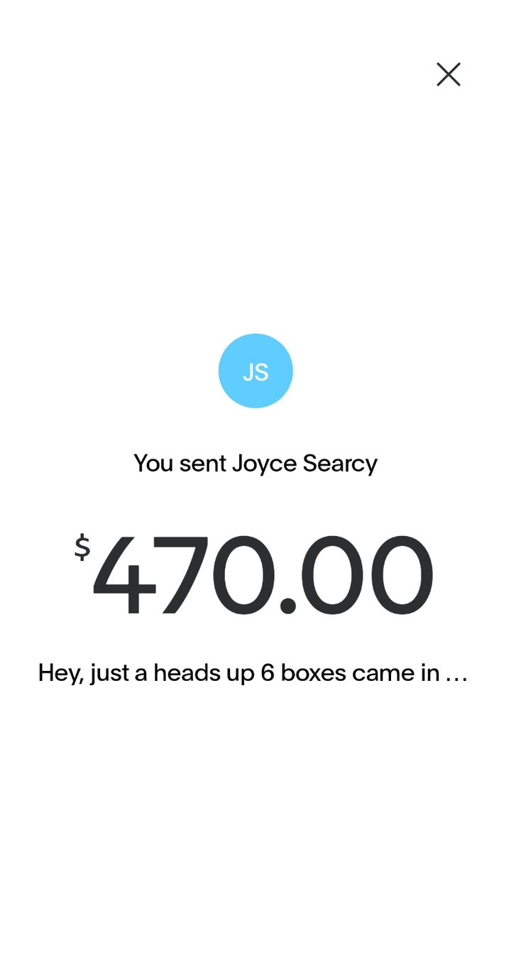 Venmo payment of $470 sent for diabetic supplies